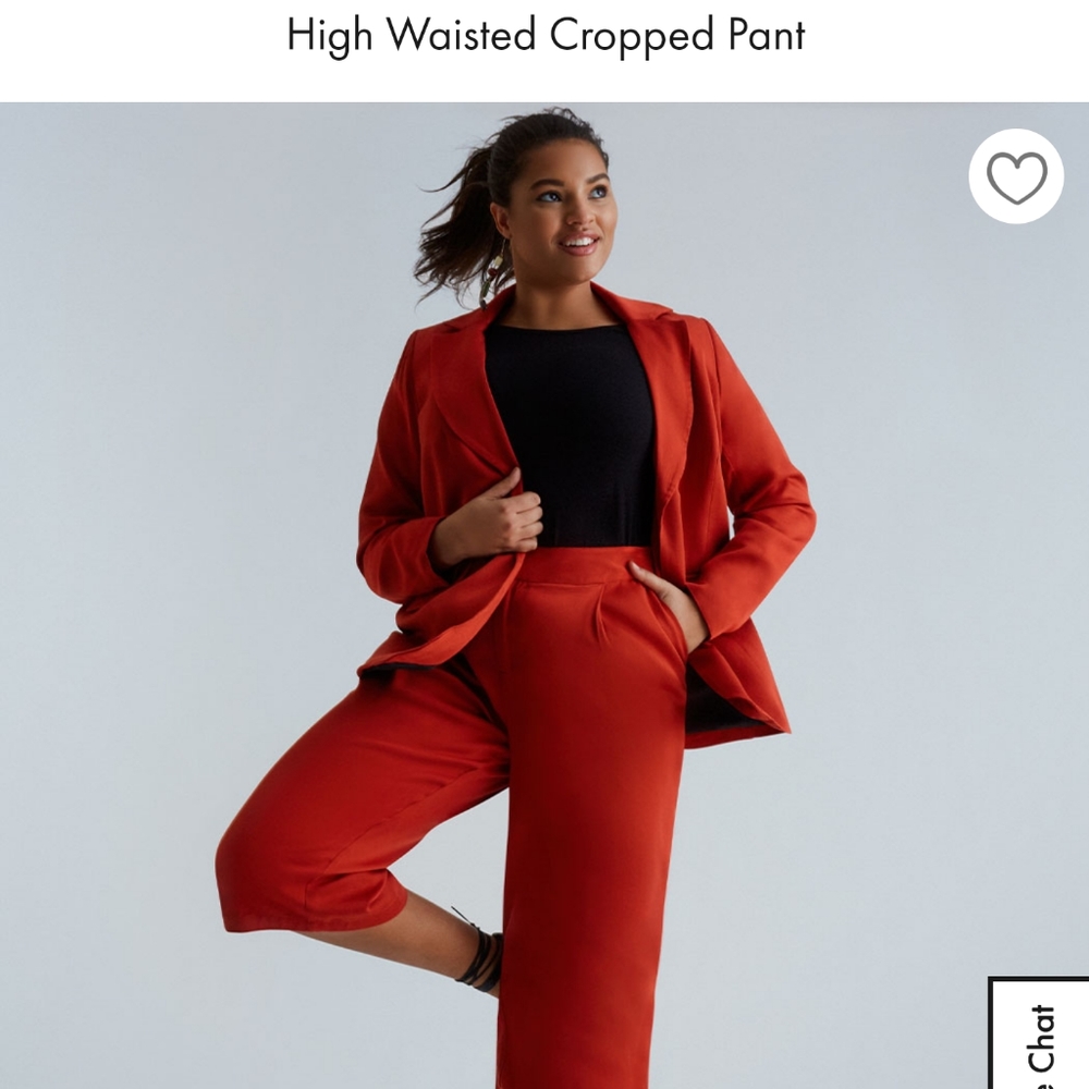 Cropped high waist slacks